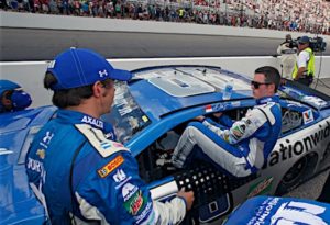 Alex Bowman subbing for Dale Jr. in a 2016 race