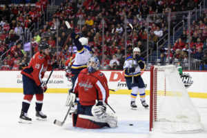 Blues Use Explosive Second Period to Secure Season Sweep of Caps