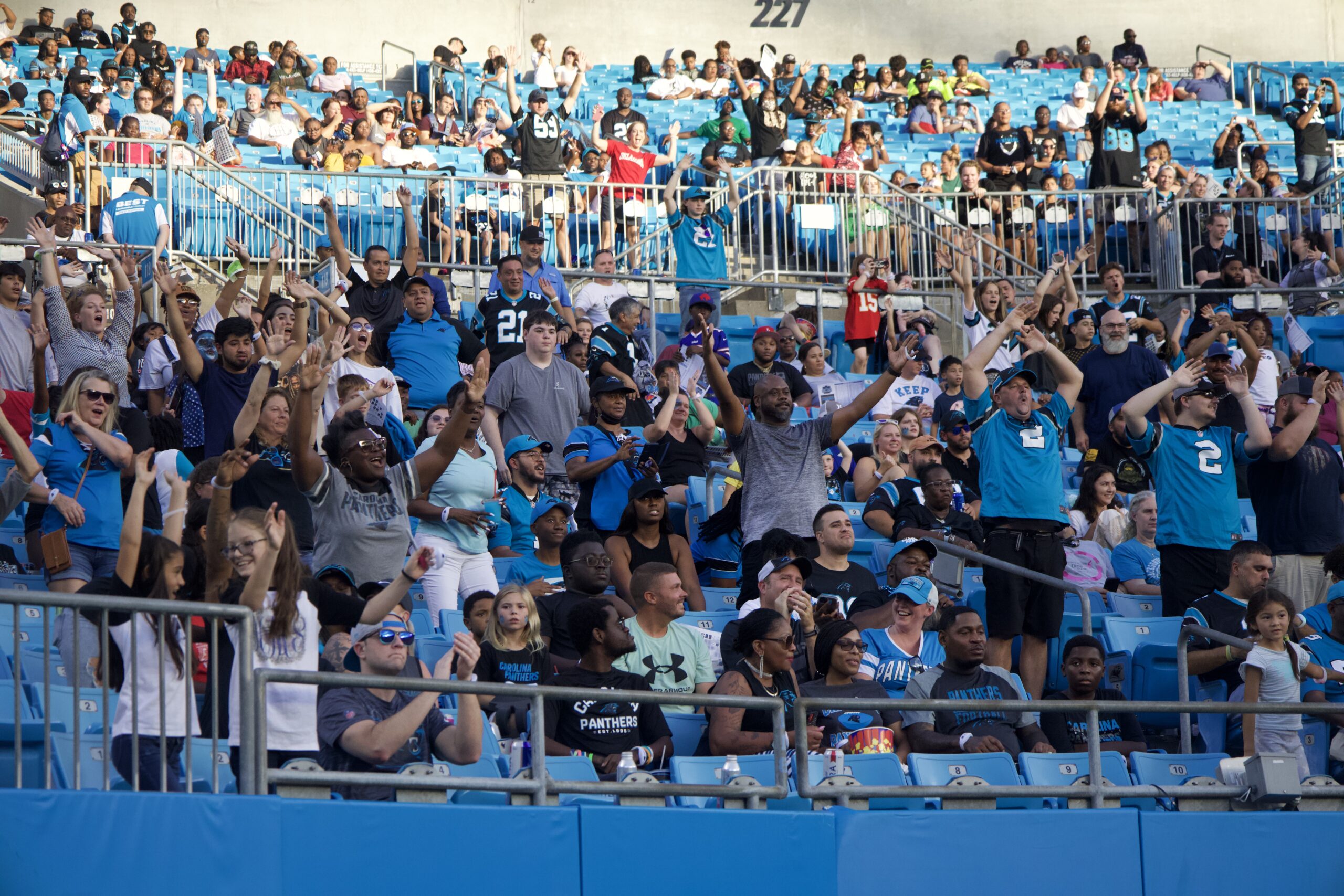 Carolina Panthers Practice Under the Lights for Fan Fest 2022